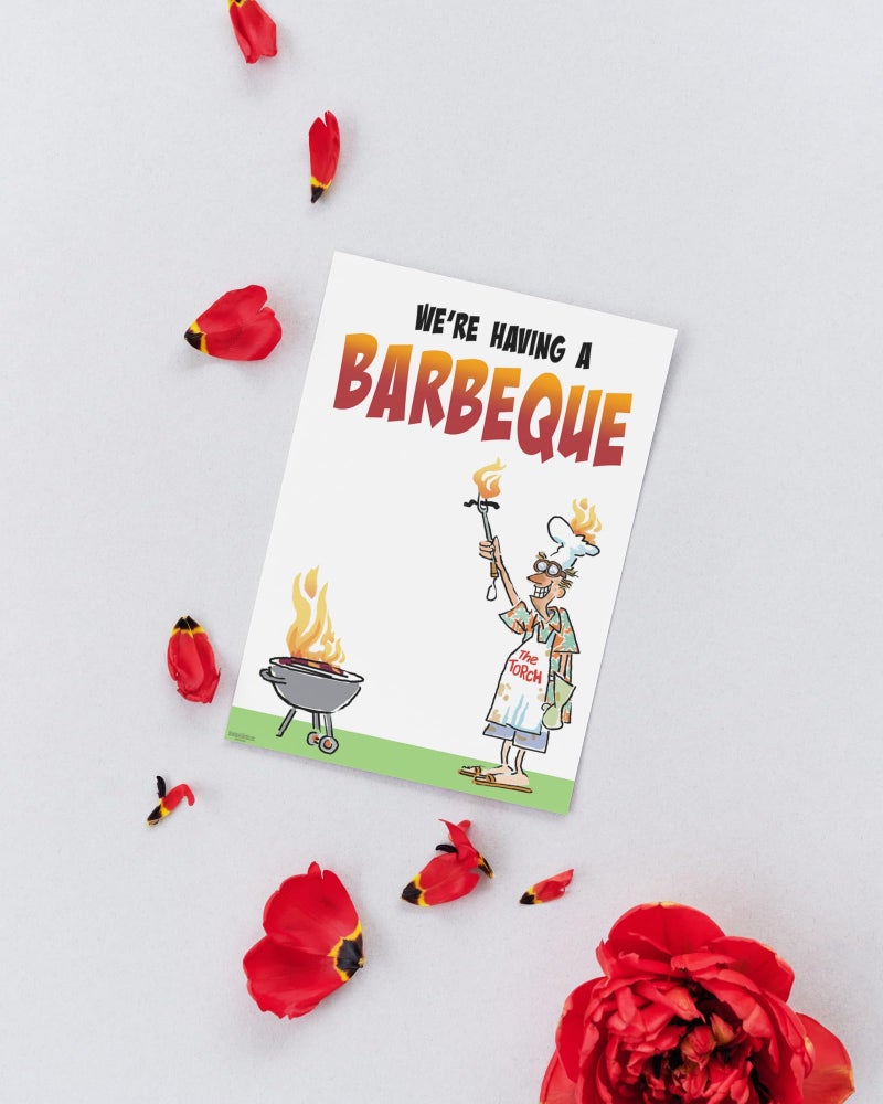 Stonehouse Collection | BBQ Party Invitations | Funny Barbeque Invites with Envelopes | Grilling Invites | Kids & Adults (Funny BBQ) - Image 3